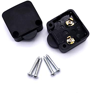 Concisea 2Pcs Interruttore Porta Interruttore Armadietto Switch Push Porta Interruttore Surface Spingere per Interrompere 250V 2A