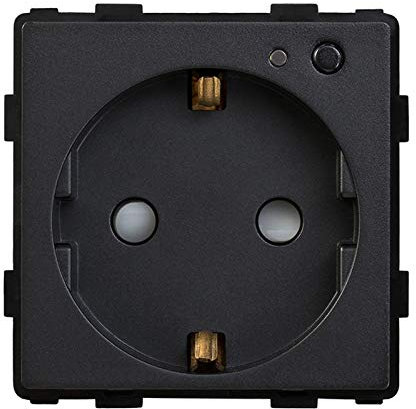 BSEED Enchufe de pared WIFI Toma de corriente 16Amp Negro 86mm