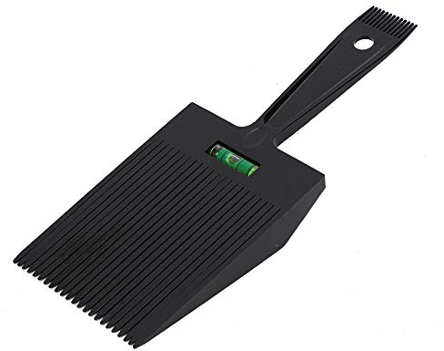 Dioche Haarkamm, Barber Flat Styling Kamm mit Wasserwaage, Präzisionsschneiden, Ergonomisches Design, Für Herren Haarstyling, Schwarz, Unisex, Menschen mit flachem Kopf, Beide Geschlechter