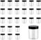 KOHAND 24 Pack 250 ML 8 OZ Plastic Jars with Black Lids, Clear Plastic Wide Mouth Storage Jars, Empty Round Slime Containers for DIY Crafts, Beads, Glitter, Food, Snacks, Spice