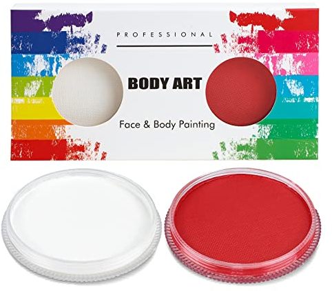 MOEMOE BABY Maquillage Enfant 2 x30G Maquillage Halloween Maquillage Carnaval Professionnelle Visage Peinture Corporelle Peinture Enfant Lavable Maquillage Non Toxique pour Adultes et SFX
