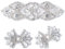 FINGERINSPIRE 3 Stück 2 Stil Strassapplikationen für Brautkleider zum Aufbügeln/Nähen Strass Patch Strass Hot Fix Applikationen zum Nähen von Applikationen für Brautkleid, Kopfbedeckung