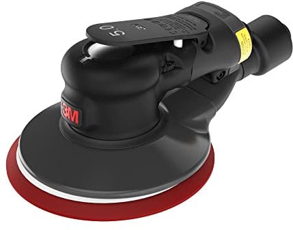 3M Random Orbital Sander, Xtract Pneumatic 88943, 5 in, with Central Vacuum Attachment, 5/16 in Orbit, Ergonomic and Lightweight ROS, 28 HP (209W) Motor