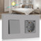 BSEED Lichtschalter mit Steckdose 1 Fach 2 Wege,Wandschalter mit 16A Schuko Steckdose mit USB Anschluss (Max. 2.1A) Typ C Port Grau,Physische Unterputz Wechselschalter mit Steckdose- 157mm