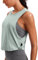 CRZ YOGA Damen Sport Tank Top Ärmelloses Leichte Fitness Crop Top Sommer Yoga Shirt Lässig Oberteile Sporttop Jade Gray 40