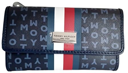 Tommy Hilfiger Geldbörse mit Reißverschluss, Geldbörse, Kartenhalter, Reisepass und Impfkarte, mehrfarbig, one size, Amerikanisch