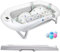 Bañera Plegable Bebé Con Cojín De Baño Antideslizante - bañera Bebe Plegable Con Termómetro - Asiento Bañera Bebe - Desde El Nacimiento Hasta Los 3 Años - Regalos De Nacimiento (GRIS)