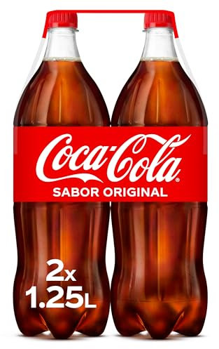 Coca-Cola Saveur originale, rafraîchissement de cola - Lot de 2 bouteilles de 1,25 l