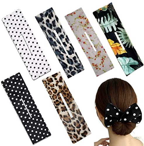 XPEX 6 Stück Haarknoten,Französischer Haarknoten Donut Hair Bun, Maker Haarknoten Clip,Einfach zu bedienen und für das Haarstyling geeignet(A)