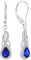 YL Unendlichkeit Knoten Tropfen Ohrringe 925 Sterling Silber September Geburtsstein Saphir Ohrringe für Damen