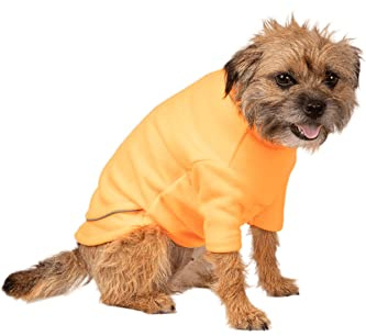 Rydale Neon Fleece Dog Jumper Puppy Jacket Winter Coat XS, S, M, L, XL Pet Clothes 3 Colours (Small, Neon Orange)