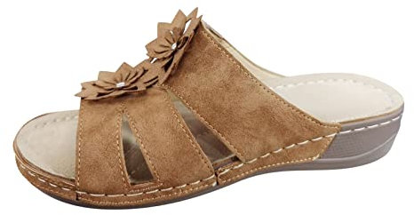 Sandale Orthopédiques Femme Ete Pieds Sensibles Chaussures Larges Confortable Sandales À Bout Ouvert Randonnee Chaussures De Loisirs Confort Antidérapant Vacances