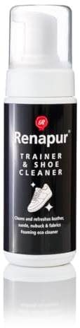 Renapur Eco Trainer & Shoe Cleaner - Daily Refresh & Maintenance Foam for Boots, Shoes & Trainers. Easy to Use on Leather, Canvas, Nylon & Other Fabrics (150ml)