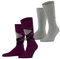 Burlington Herren Socken Everyday Mix Multipack M So Baumwolle gemustert 2 Paar, Rot Burgund 8011, 40-46