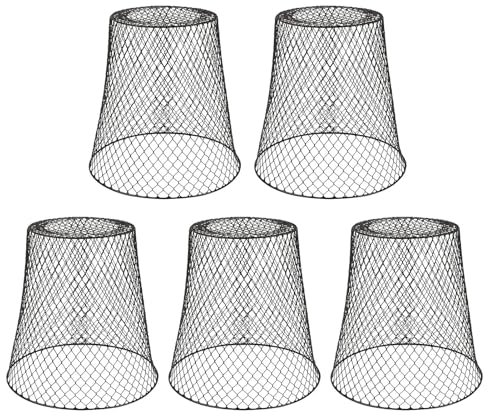5 Pcs Chicken Wire Plant Covers, 9 inch Plant Protectors from Animals - Stable Rustproof Metal Garden Cloches for Plants, Mesh Plant Enclosure Prevents Deer and Animals From Entering Orchards