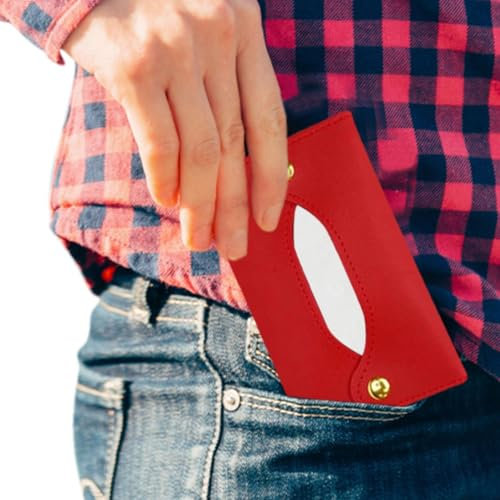 Porta fazzoletti – Porta fazzoletti tascabili | da viaggio per fazzoletti | Asciugamano di carta tascabile | Porta sacchetti di carta | in pelle PU per asciugamani di carta | Borsa