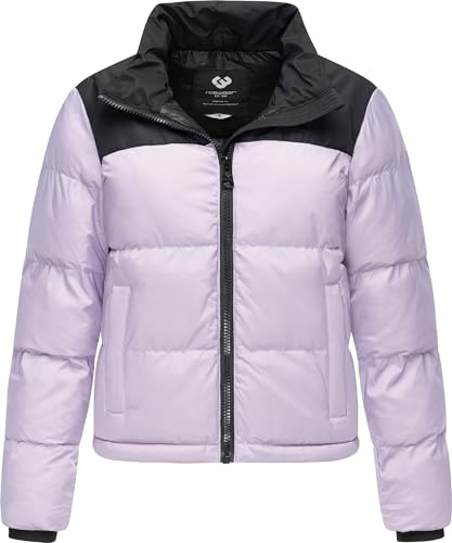 Ragwear Damen kurze Winterjacke warme Colourblocking Steppjacke mit Stehkragen Serah YOUMODO XS-6XL