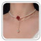 Cimenexe Bohemien Rosa Fiore Perla Ciondolo Collana Rosa Perla Y Lariat Collana Collare Rosso Smalto Rosa Collana Girocollo Oro Cristallo Perla Nappa Catena Collana Gioielli Per Le Donne Regali