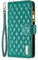 Skyhewen iPhone SE 2020 Case, iPhone 7 Case, iPhone 8 Case, Zipper Flip Wallet Shockproof PU Leather Case for Women Girls with Zip Pocket Magnetic Clasp Viewing Kickstand Card Holder Cover, Green