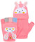 MELLIEX Fingerlose Handschuhe Kinder, Winter Flip Top Handschuhe, Warme Halbfinger Fäustlinge, Gestrickt Klapphandschuhe für Jungen Mädchen 5-10 Jahre，Kaninchen-Rosa