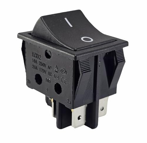 Botón basculante de 4 pines OFF/ON no se bloquea, se adapta como repuesto para cortacésped
