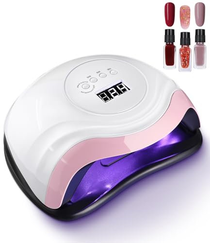 Aokyom Lampada per Unghie,168W Lampada Unghie per Gel e Semipermanent Lampada UV Unghie Professionale Fornetto per Manicure e Pedicure 36 LEDs Automatico Sensore Display LCD 4 Timer da 10s 30s 60s 99