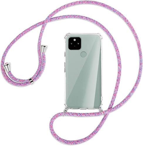 Handykette kompatibel mit Google Pixel 4a 5G Hülle Silikon - Handy Hülle mit Kordel zum Umhängen - Flexible Necklace Hülle Transparent Silikon Handyhülle Case mit Kette Stossfest Schutzhülle