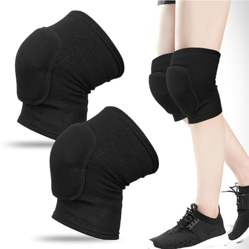 MeiHongJiaYe 1 Paio di Ginocchiere per Pallavolo Donna, Paraginocchi per Danza, Sport, Handball, Giardinaggio, Ginocchiere con Morbida Schiuma EVA Elastica Antiurto (Taglia M)