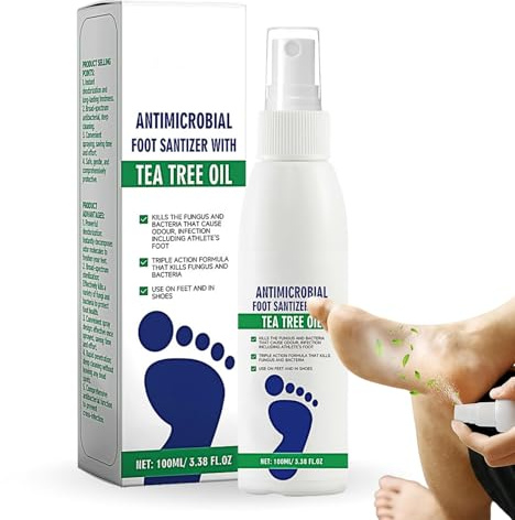 Foot Spray for Smelly Feet Treatment, foot Callus Removal Spray, foot Peel spray, Instant FootPeelingspray With Tea Tree Oil Odour Control & Cracked Heel Repair, Feet Deodorant for Men & Women
