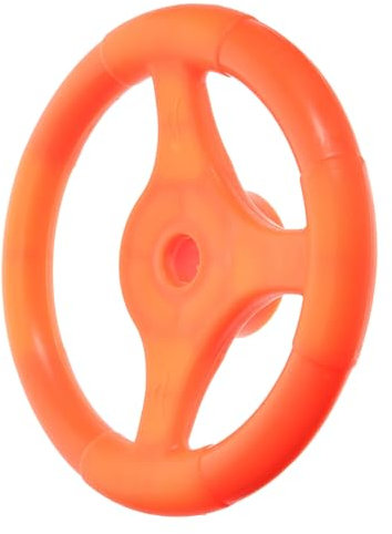 Milisten Portable Steering Wheel for Interactive Driving Simulator Comfortable Grip Birthday Holiday for Fun Learning Experience Orange