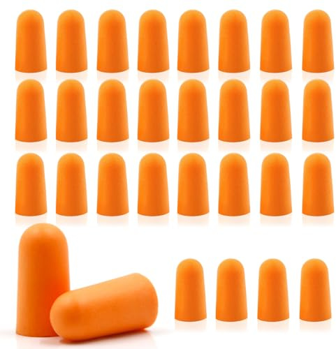 30 Paar ohrstöpsel, IN-Ohr-Stöpsel aus weichem Schaumstoff 37db Gehörschutzstöpsel Orange besonders komfortabel, auch bei langem Tragen ideal für Party, Event und Auszeit