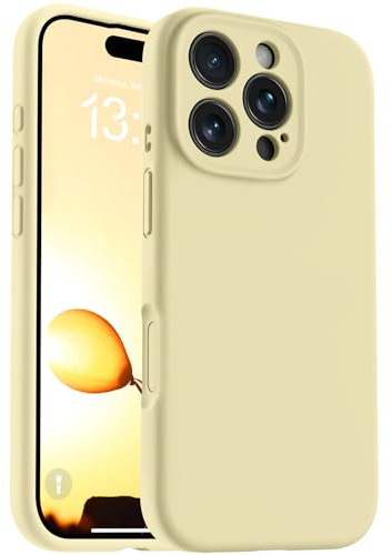 OTOFLY Magnetic for iPhone 16 Pro Max Case,Compatible with Magsafe,Classic Liquid Silicone Mobile Phone Case,Integrated Camera Control Button,Anti-Scratch Microfiber Lining, Yellow