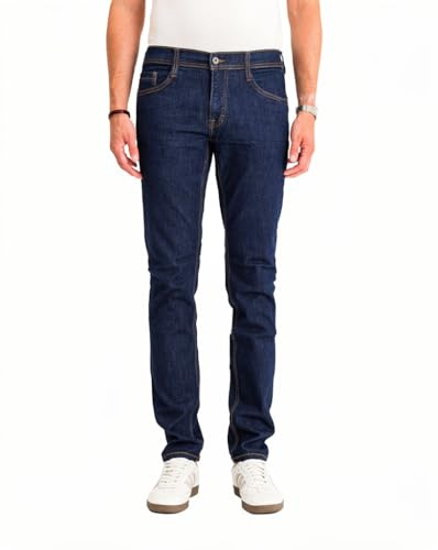 MUSTANG Jeans Herren Oregon Tapered Silm Fit Denim Blue - Hosen Herren - Jeanshosen für Männer - 1017123 5000 901 (Blau)