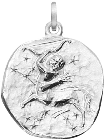 trendor Sternzeichen Schütze 925 Silber Anhänger Ø 16 mm 21218-12 | Schütze-Sternzeichen aus Sterlingsilber rhodiniert, Tierkreiszeichen-Anhänger für Frauen und Männer, Silber-Symbolschmuck