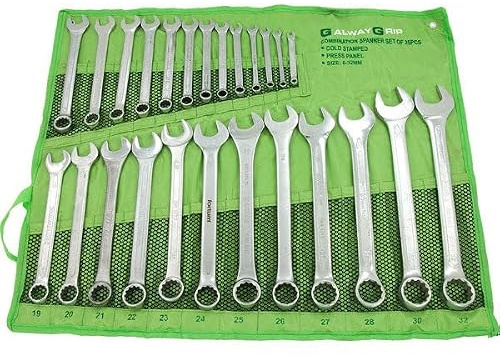 Neilsen CT0311 25pc Combination Spanner Set - Sizes: 6-32mm | Cold Stamped | Comes with Wallet | Ideal for Nut and Bolt Applications