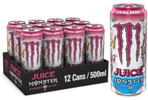 Monster Energy Viking Berry 500ml Energy Drink, Pack of 24 x 500 ml Cans - By Kandy Collection