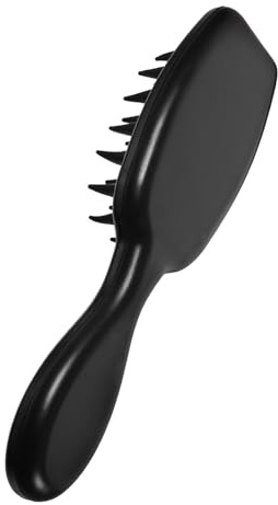 Tofficu Leichtes Shampoo Kamm aus Abs und Tpe Haarmassagegerät mit Kopfhautmassagebürste für Komfortables Kopfhautpeeling im Modernen Schwarzen Design zu Hause