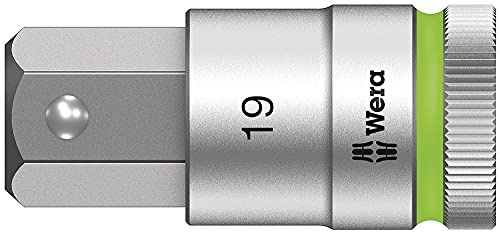 Wera 8740 C HF Zyklop Bit-Nuss 1/2 Zoll Antrieb mit Haltefunktion, 19.0 x 60 mm, 05003829001