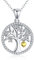 TANGPOET Lebensbaum Kette 925 Sterling Silber Herz Baum des Lebens Anhänger Halskette Valentinstag Schmuck Geschenke für Damen Mädchen Frauen