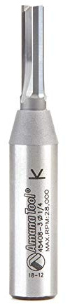 Amana Tool 45408-3 CNC Nesting Router Bit in-Presta 3 Flute Solid Carbide Cutting Edge Straight Plunge High Production 1/4 D x 3/4 CH x 1/2 SHK x 3 Inch Long