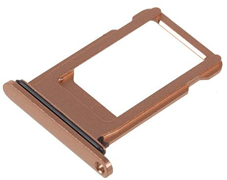 jbTec SIM-Tray kompatibel mit Apple iPhone 8 - Kartenhalter Single Slot Schlitten Rahmen Simkarte Holder Gold