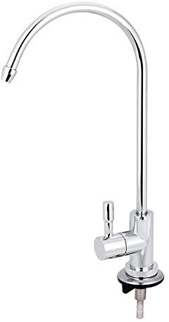 Delaman Rubinetto, 1/4 '' Rubinetto da Ducina in Lega di Zinco Rubinetto Cromato Ad Osmosi Inversa RO Filtro per Acqua Potabile per Cucina