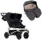 Mountain Buggy Duet schwarz + Zwillingsbabywanne schwarz