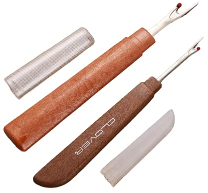 Clover Seam Ripper Stitch Sharp Multipurpose Unpicker Button Hole Cutter Thread Craft Sewing Tool Set of 2