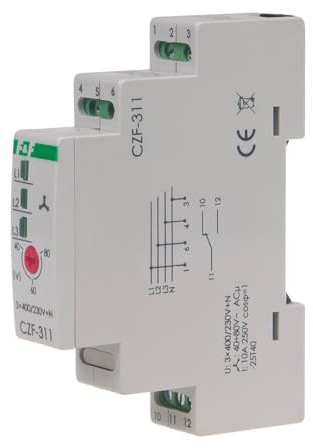 Phasenrelais 10A 1P 4sek 40-80V CZF-311 f&f 5908312593133