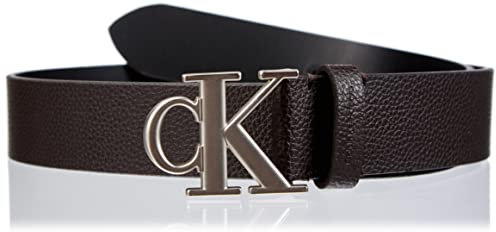 Calvin Klein Jeans Herren Round Mono Plaque Belt 35MM K50K509883 Gürtel, Schwarz (Bitter Brown), 125