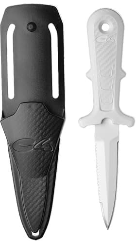 C4 Cuchillo ergonómico para actividades subacuáticas Modelo Naifu White S