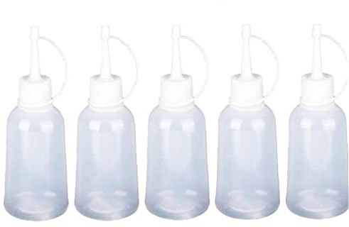 Danlai 5pcs/Set 100ml Plastic Empty Tip Applicator Bottle Needle Tip Glue Bottle Squeeze Bottle Cap Crafts Art Glue Dispensing Bottle