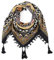 Nuofengkudu Schals Damen Umschlagtuch Retro Floral Ethno Drucken Große Platz Nacken Wärmer Schal mit Quaste Schalcape Wraps 110 * 110CM X-Farbe 24