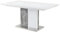 Vente-unique-Esstisch ausziehbar - 6 bis 8 Personen - MDF - Weiß & Beton-Optik - EREN